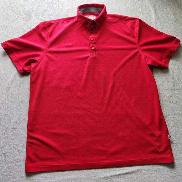 Chick-Fil-A Polo Shirt Mens XL Red Employee Uniform Work Oobe Authentic - Picture 1 of 14